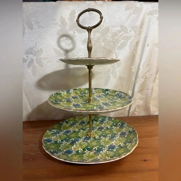 James Kent Three Tier Cake Plate/Stand Old Foley - Picture 1 of 4